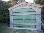 04-09 Porte de garage cintré en 3 plies épicéa 4 vantaux